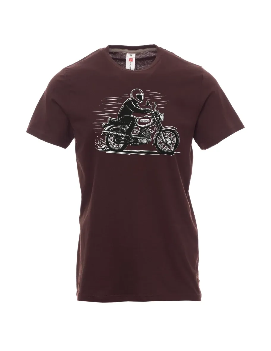 Dark brown men´s T-shirt Motorcycle Enduro S51