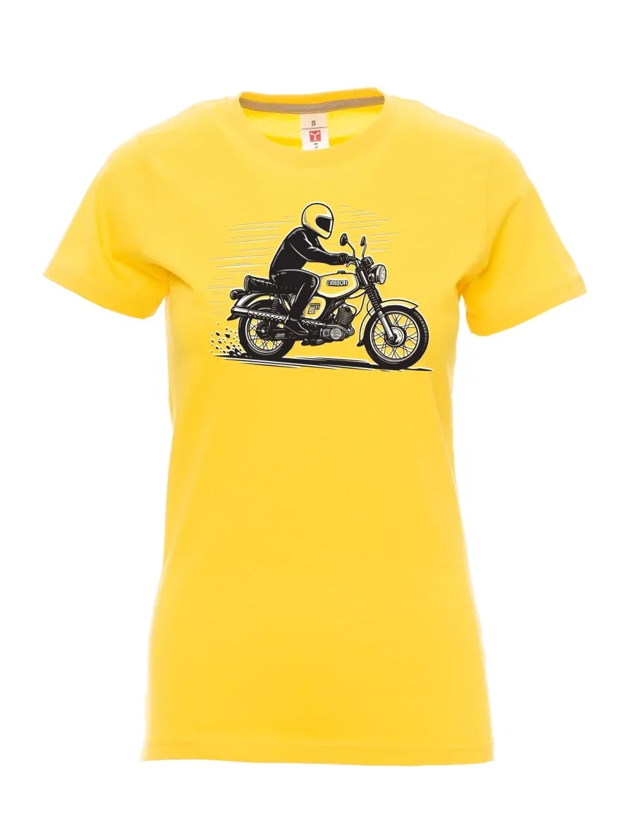 Yellow women´s T-shirt Motorcycle Enduro S51