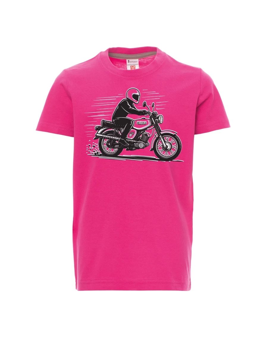 Pink children´s T-shirt Motorcycle Enduro S51