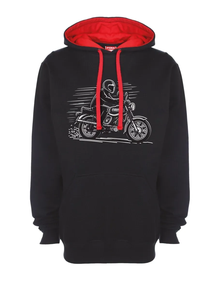 Red-black sweatshirt Motorcycle Enduro S51