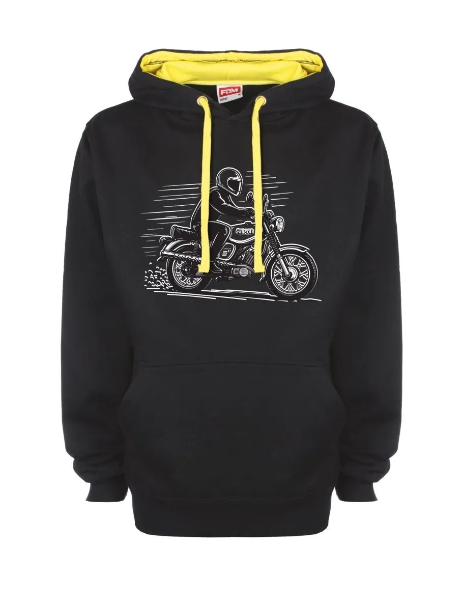 Yellow-black sweatshirt Motorcycle Enduro S51