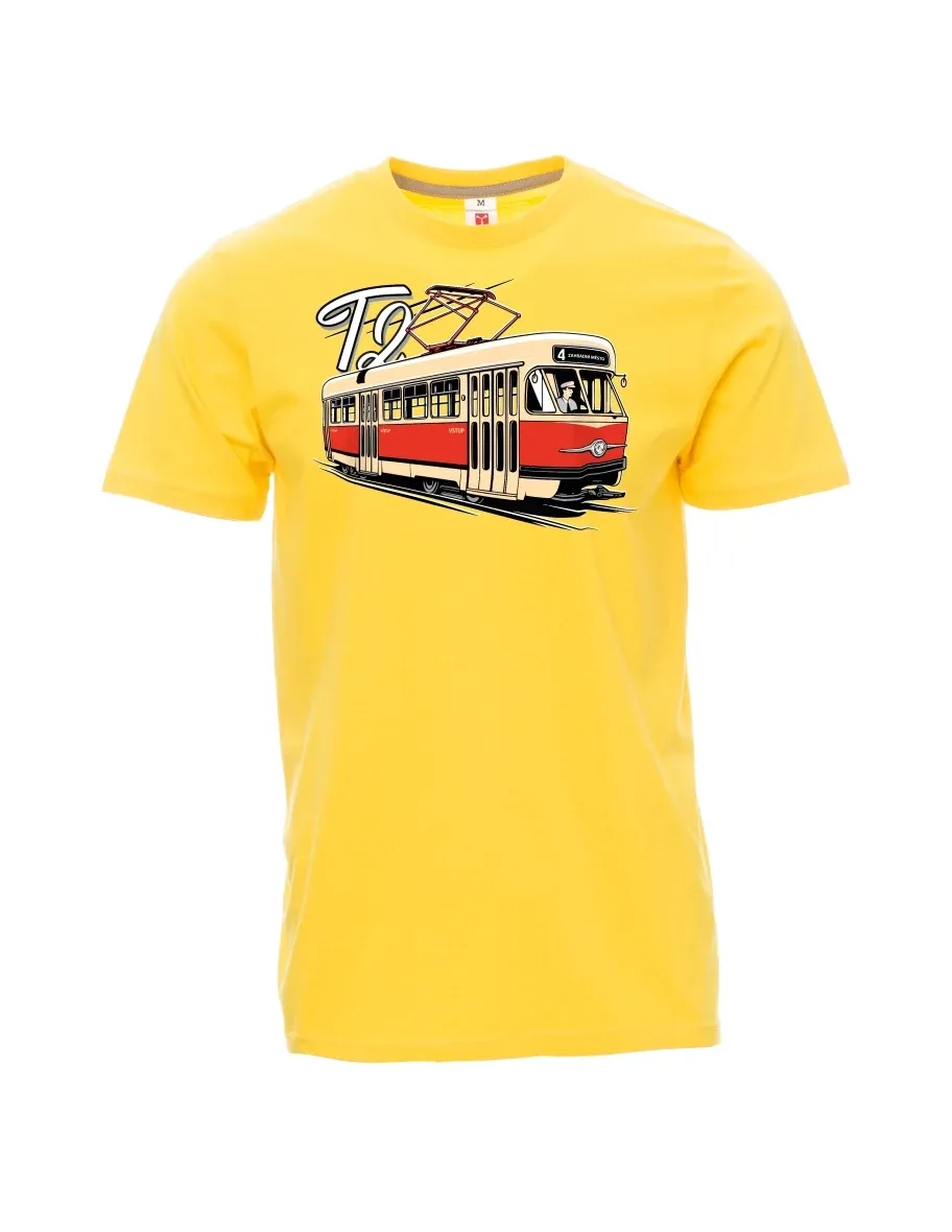 Yellow men´s T-shirt Tram T2