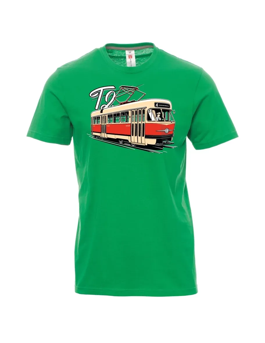 Green men´s T-shirt Tram T2