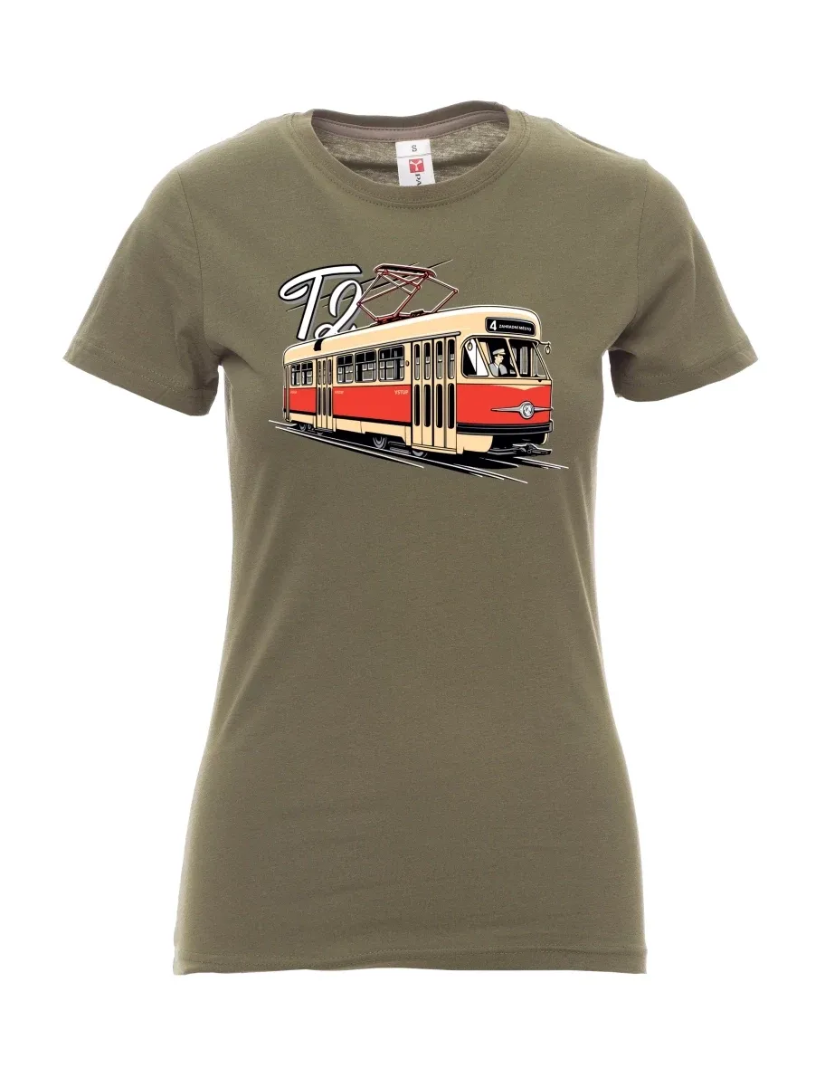 Khaki women´s T-shirt Tram T2