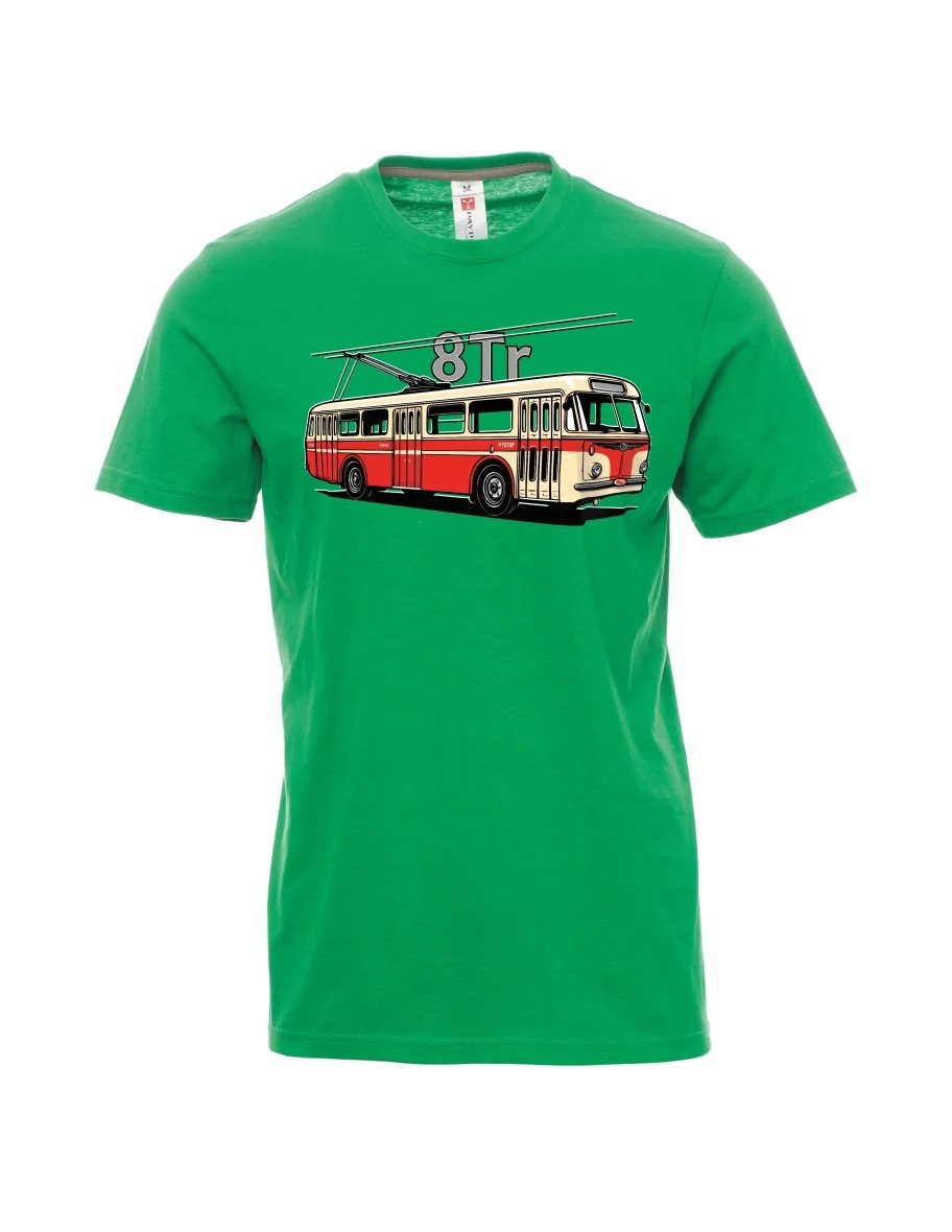 Green men´s T-shirt Trolleybus 8Tr