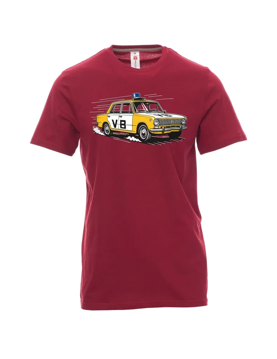 Dark red men´s T-shirt Car VAZ 2101 VB
