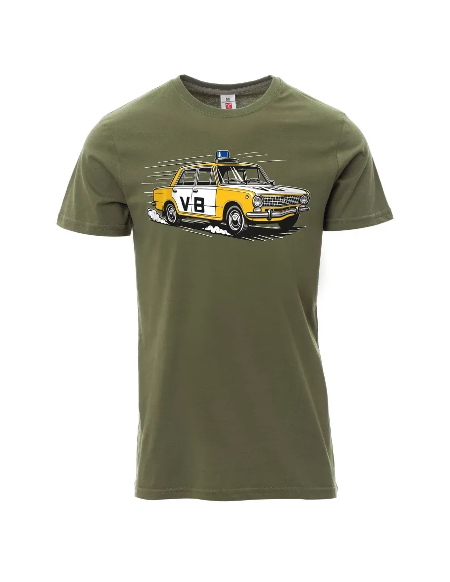 Khaki men´s T-shirt Car VAZ 2101 VB
