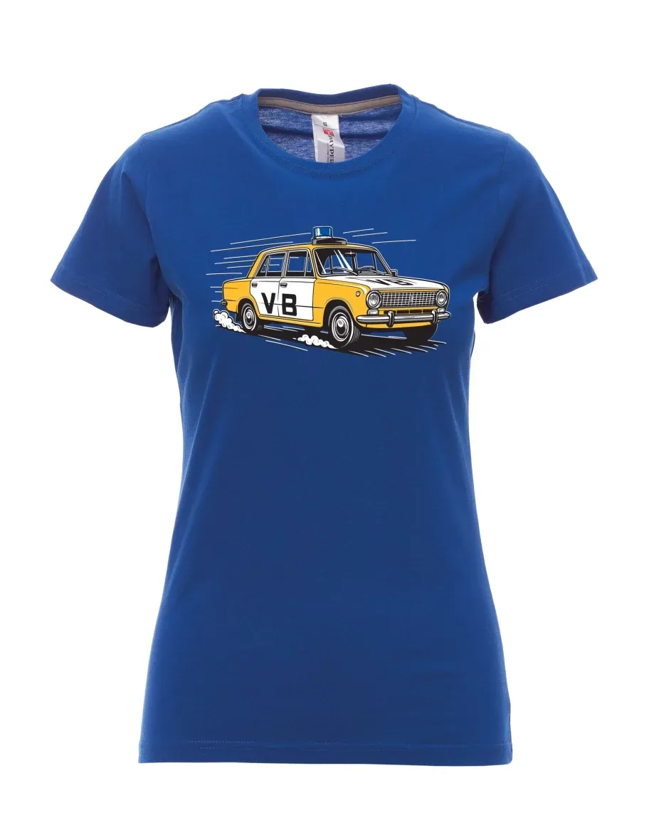 Royal blue women´s T-shirt Car VAZ 2101 VB