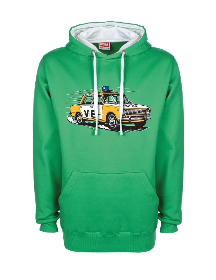 White-green sweatshirt Car VAZ 2101 VB