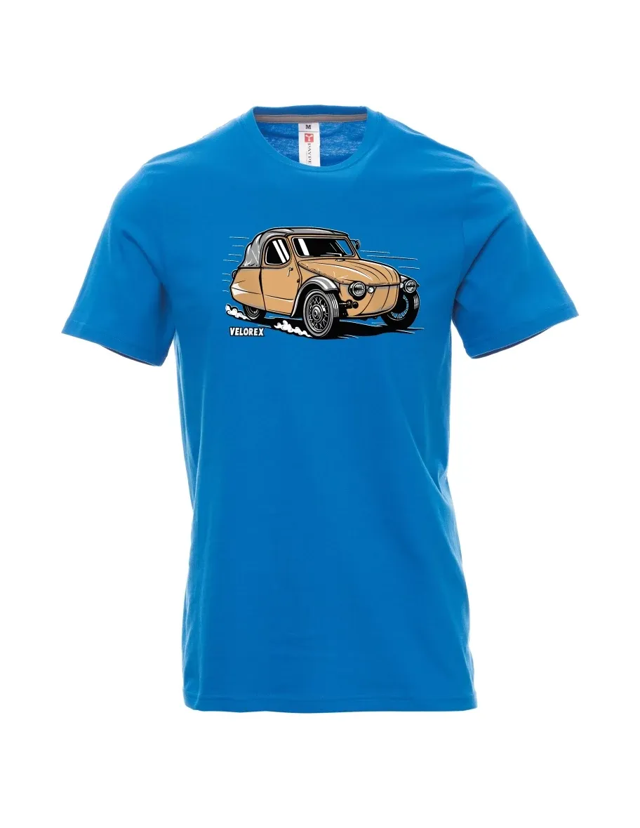 Light blue men´s T-shirt Car Velorex
