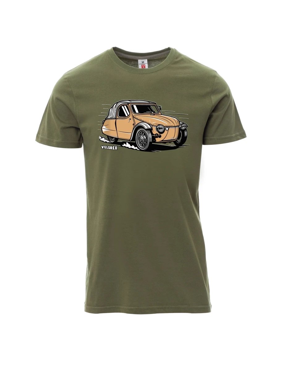 Khaki men´s T-shirt Car Velorex
