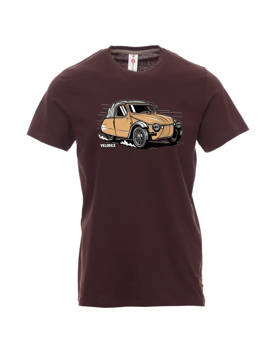 Dark brown men´s T-shirt Car Velorex