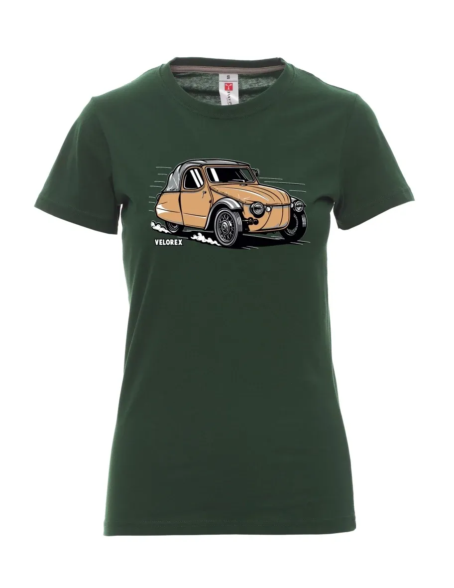 Dark green women´s T-shirt Car Velorex