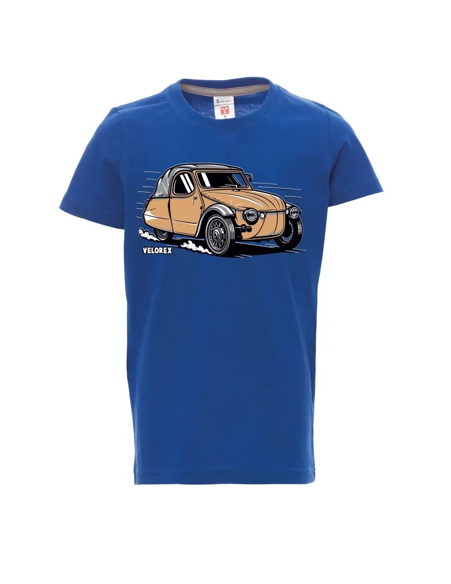 Blue children´s T-shirt Car Velorex
