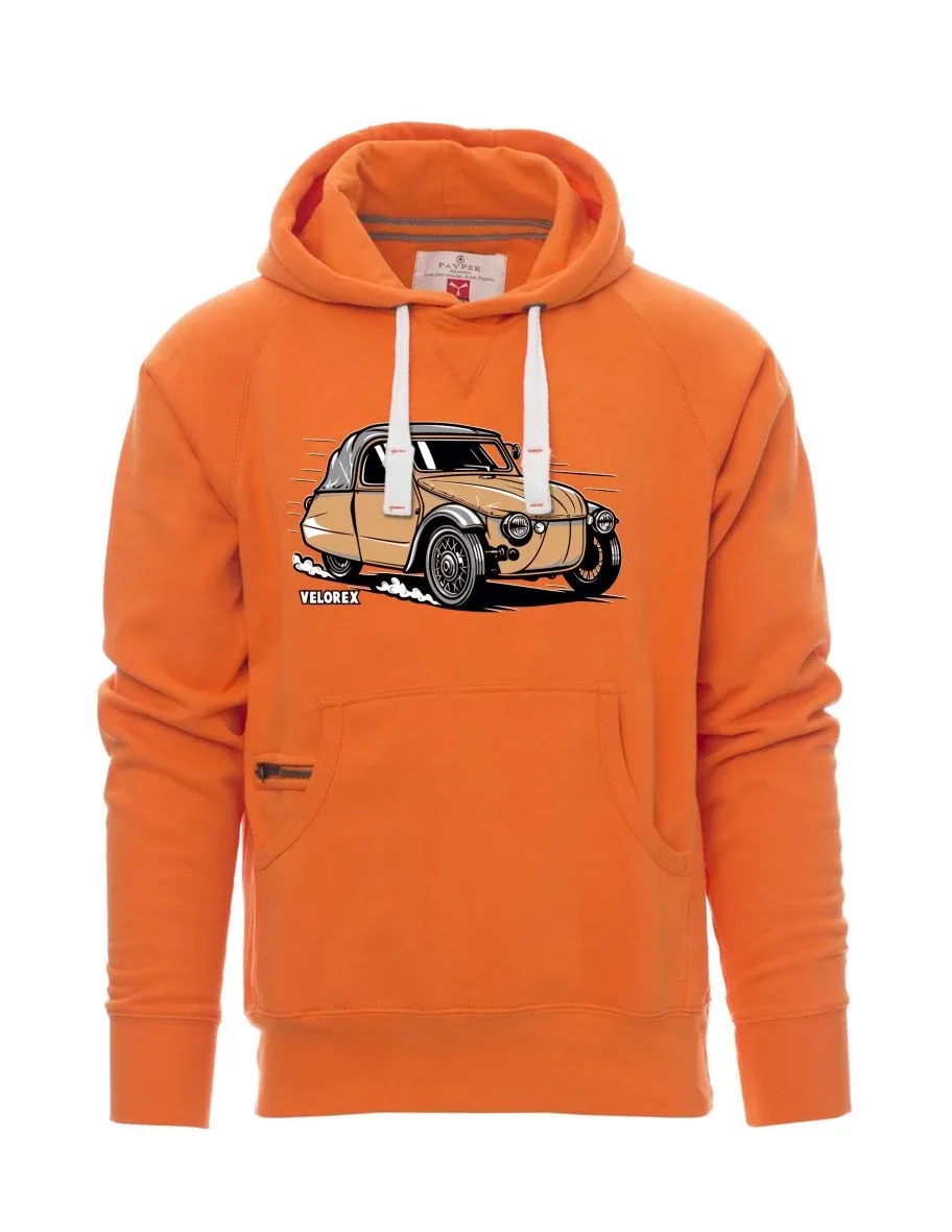 Orange men´s sweatshirt Car Velorex