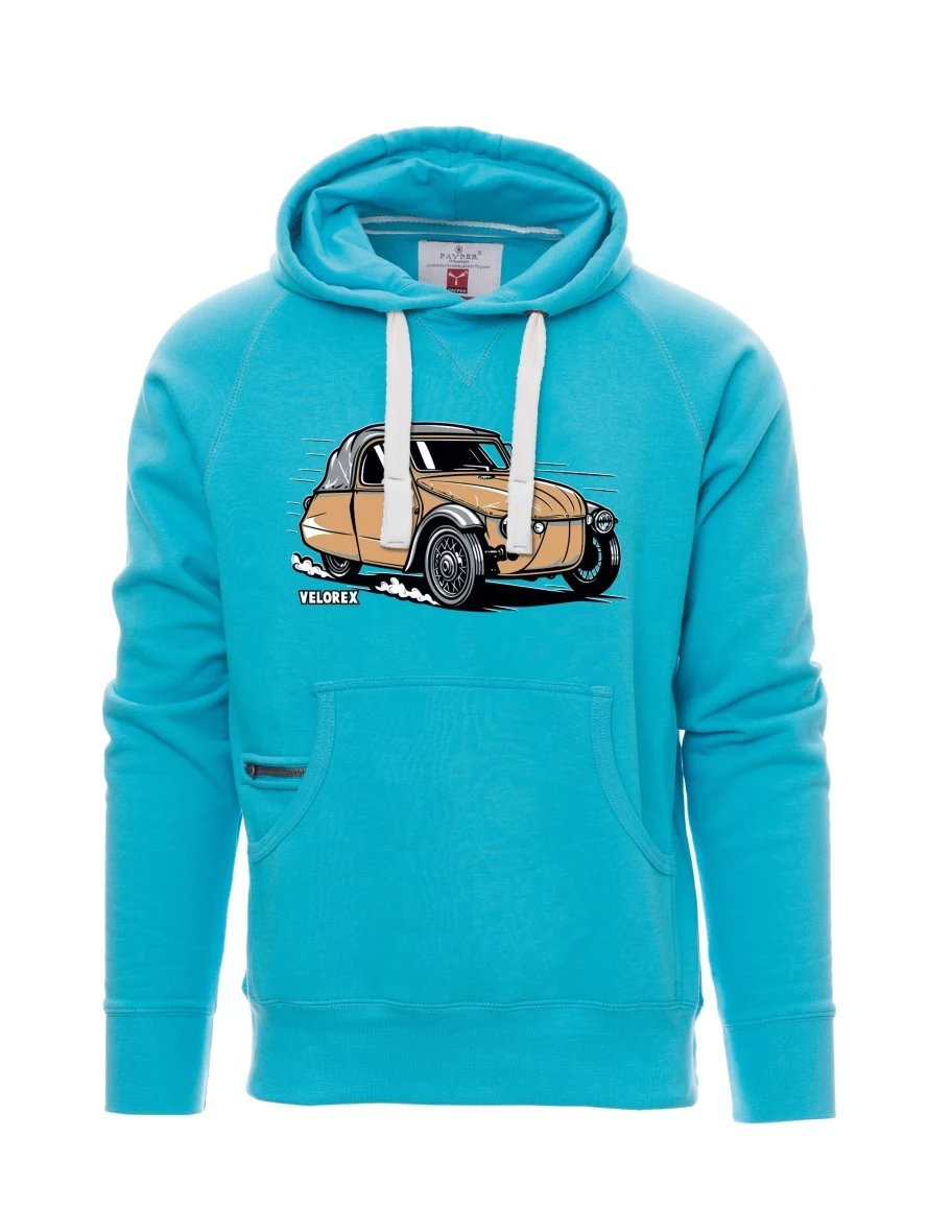 Light blue men´s sweatshirt Car Velorex