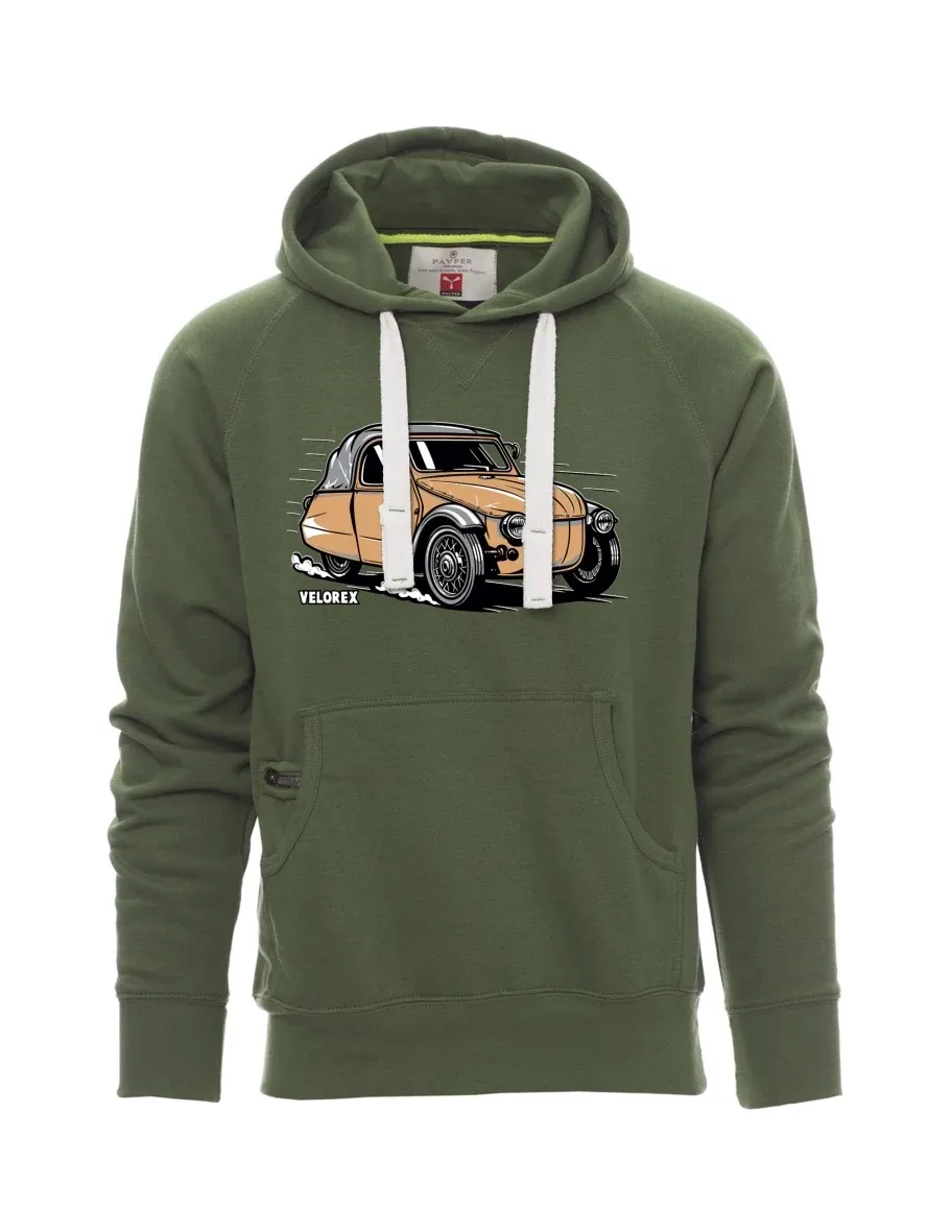 Dark green men´s sweatshirt Car Velorex