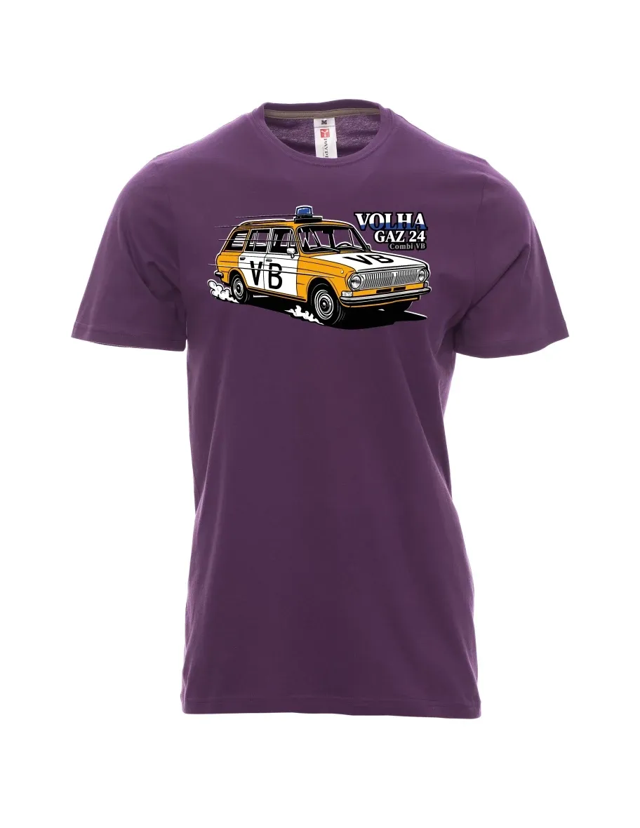 Purple men´s T-shirt Car Volga GAZ 24 VB