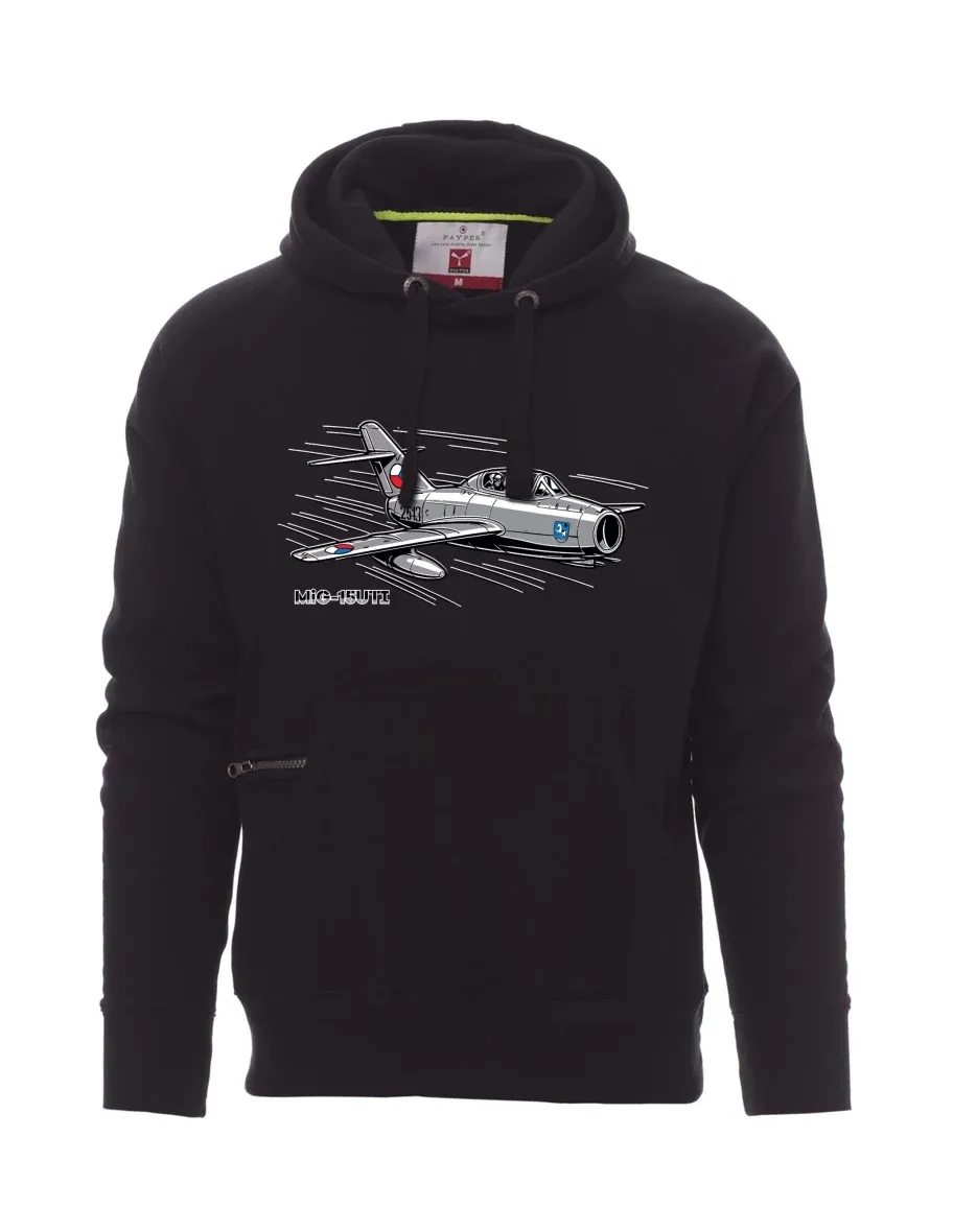 Black men´s sweatshirt Aircraft MiG-15UTI