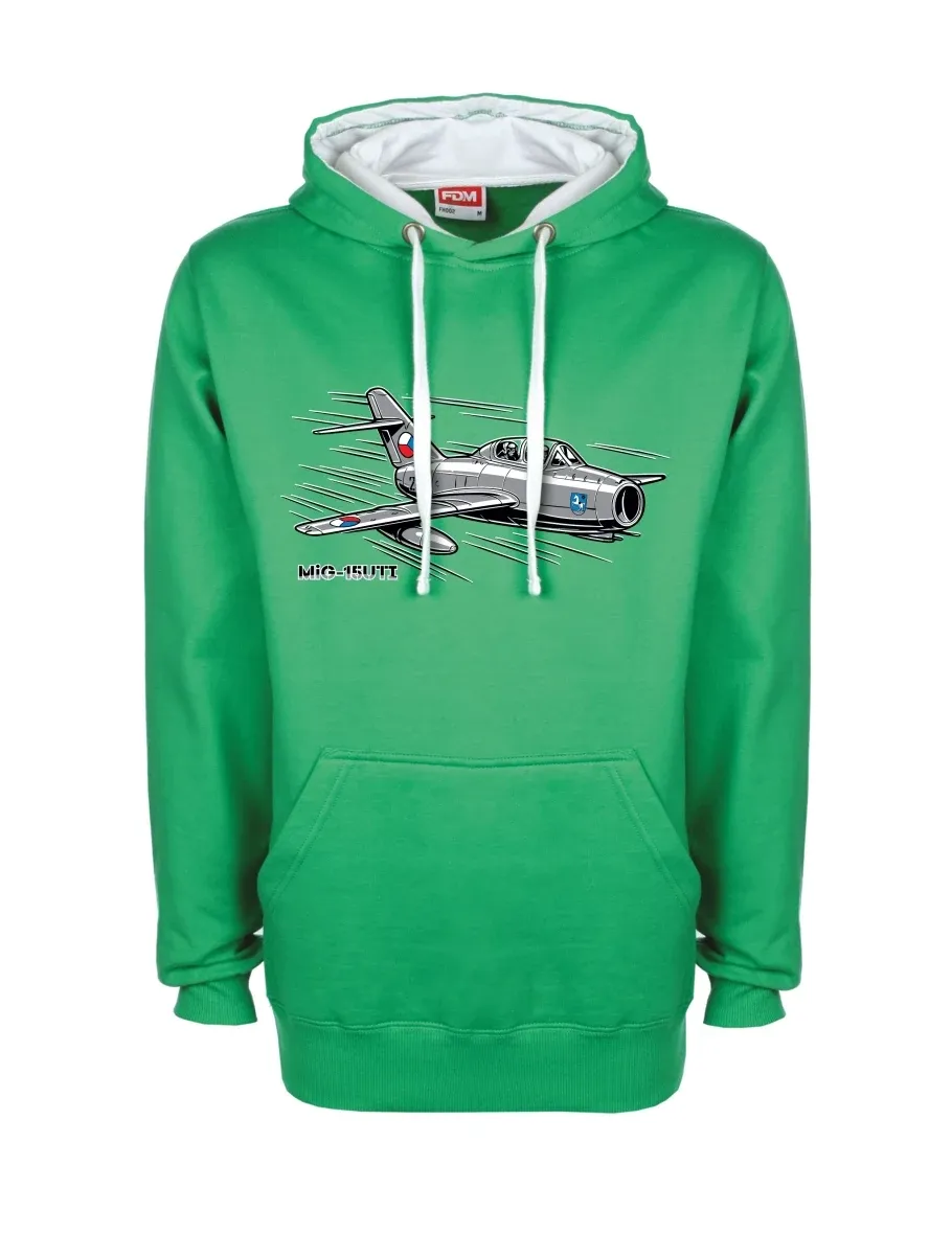 White-green sweatshirt Aircraft MiG-15UTI