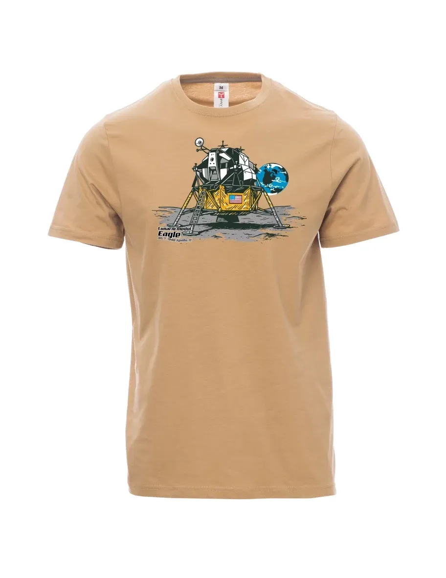 Brown men´s T-shirt Lunar Module Eagle
