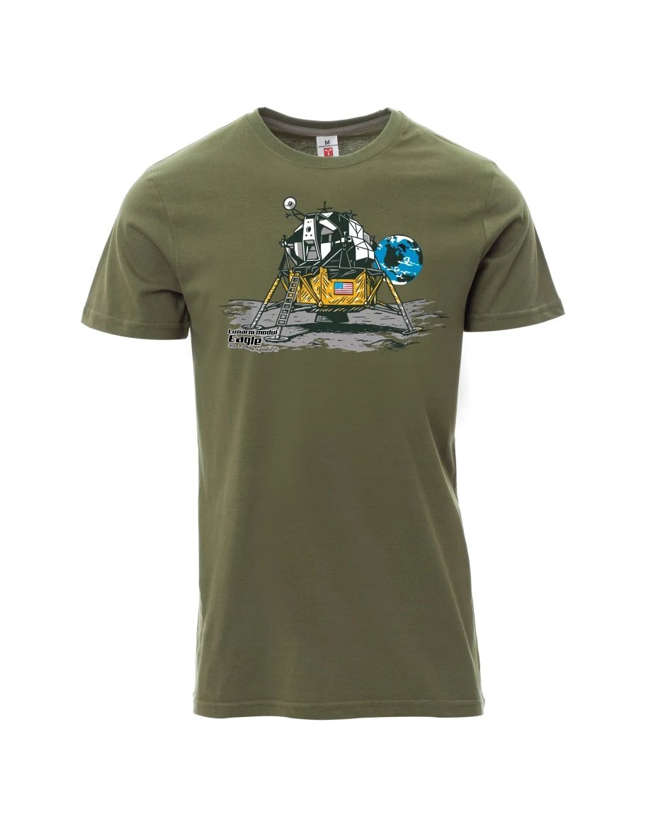 Khaki men´s T-shirt Lunar Module Eagle