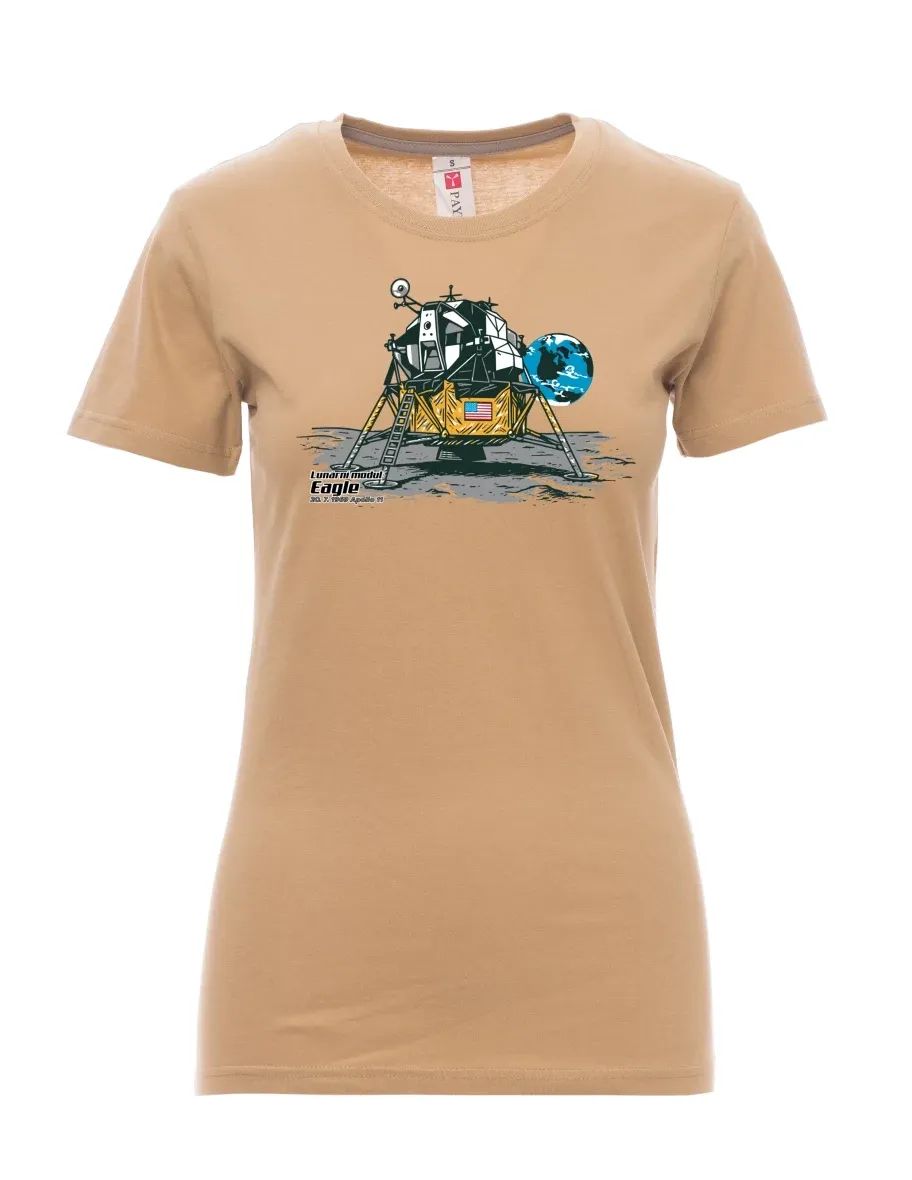 Brown women´s T-shirt Lunar Module Eagle