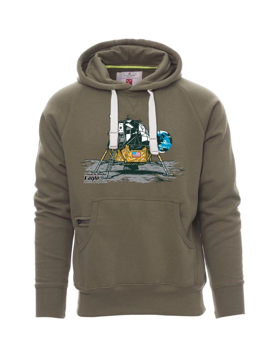 Khaki men´s sweatshirt Lunar Module Eagle