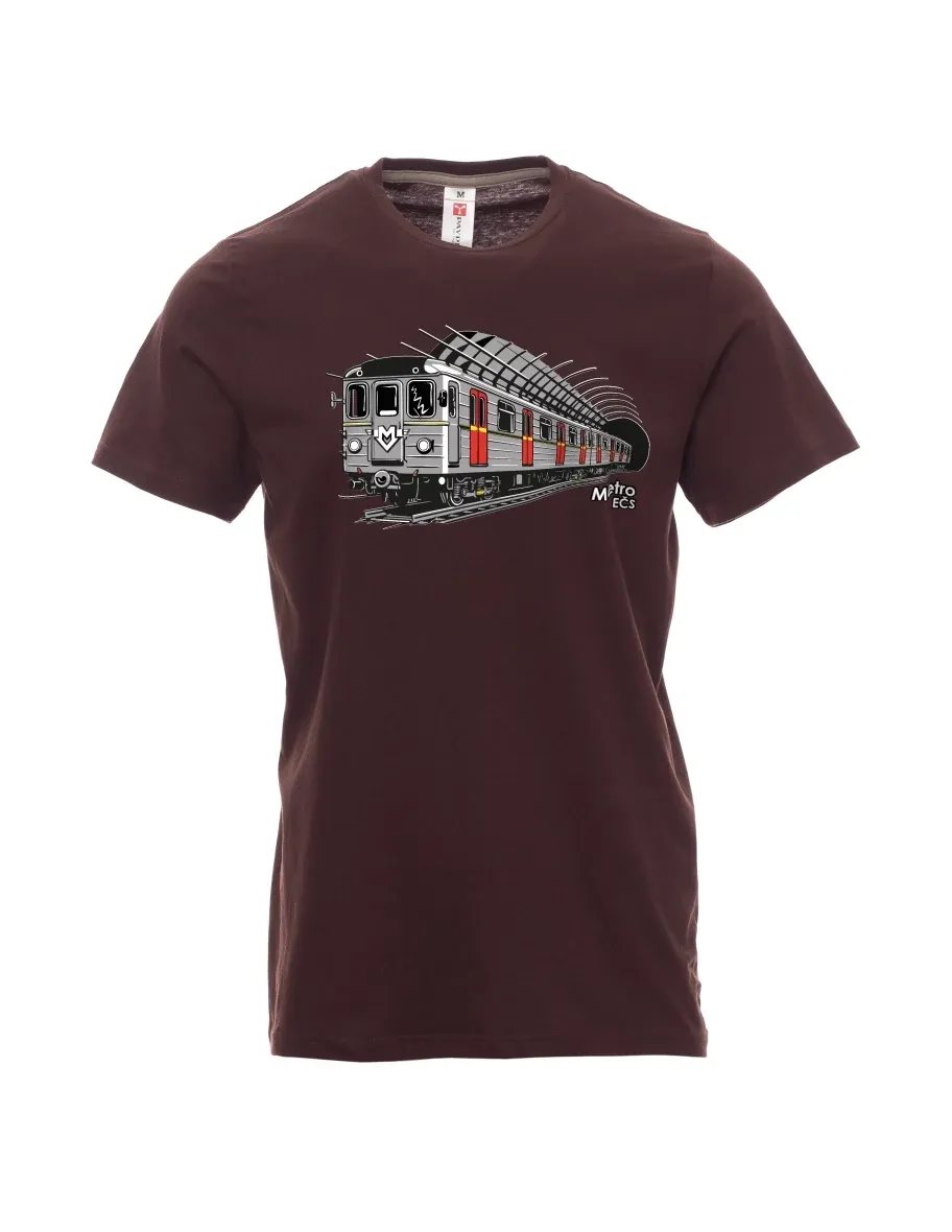 Dark brown men´s T-shirt Metro EČS