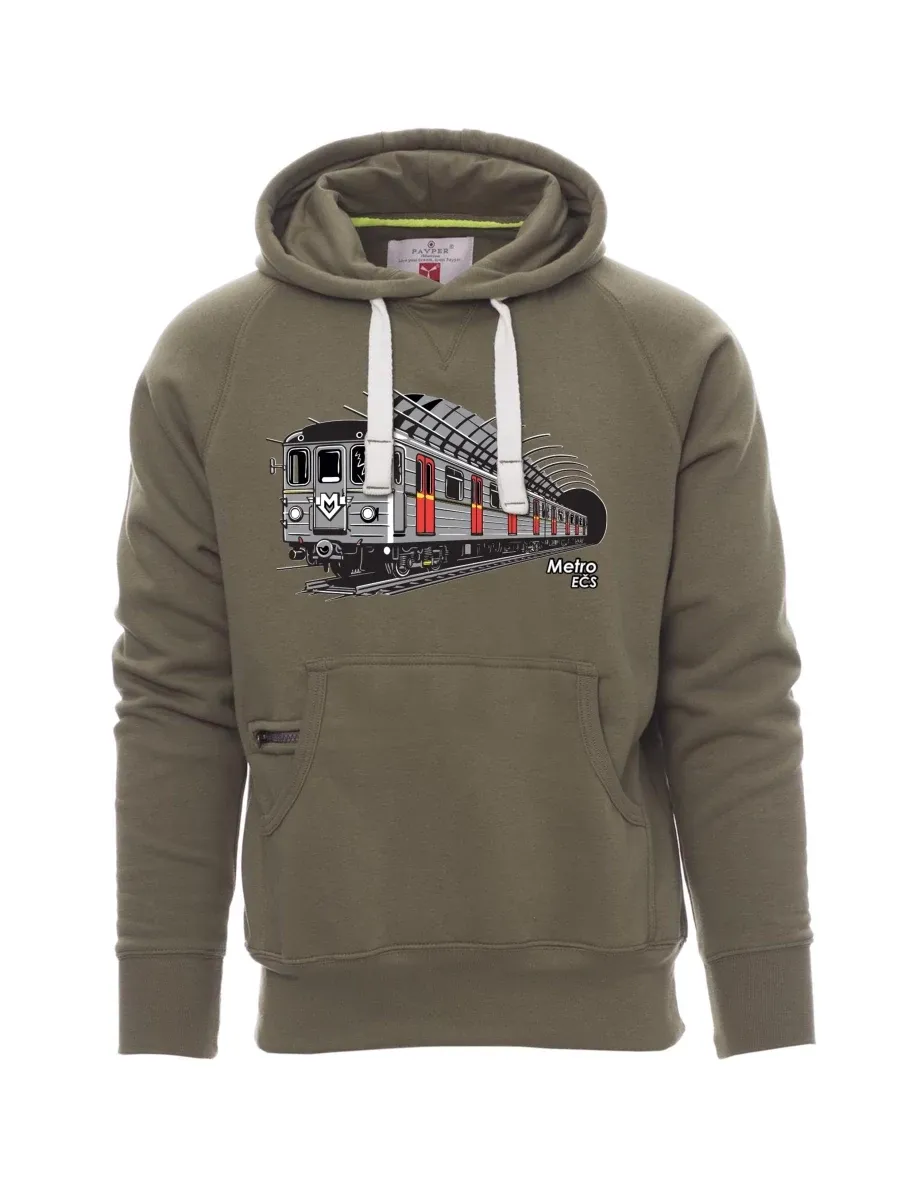 Khaki men´s sweatshirt Metro EČS
