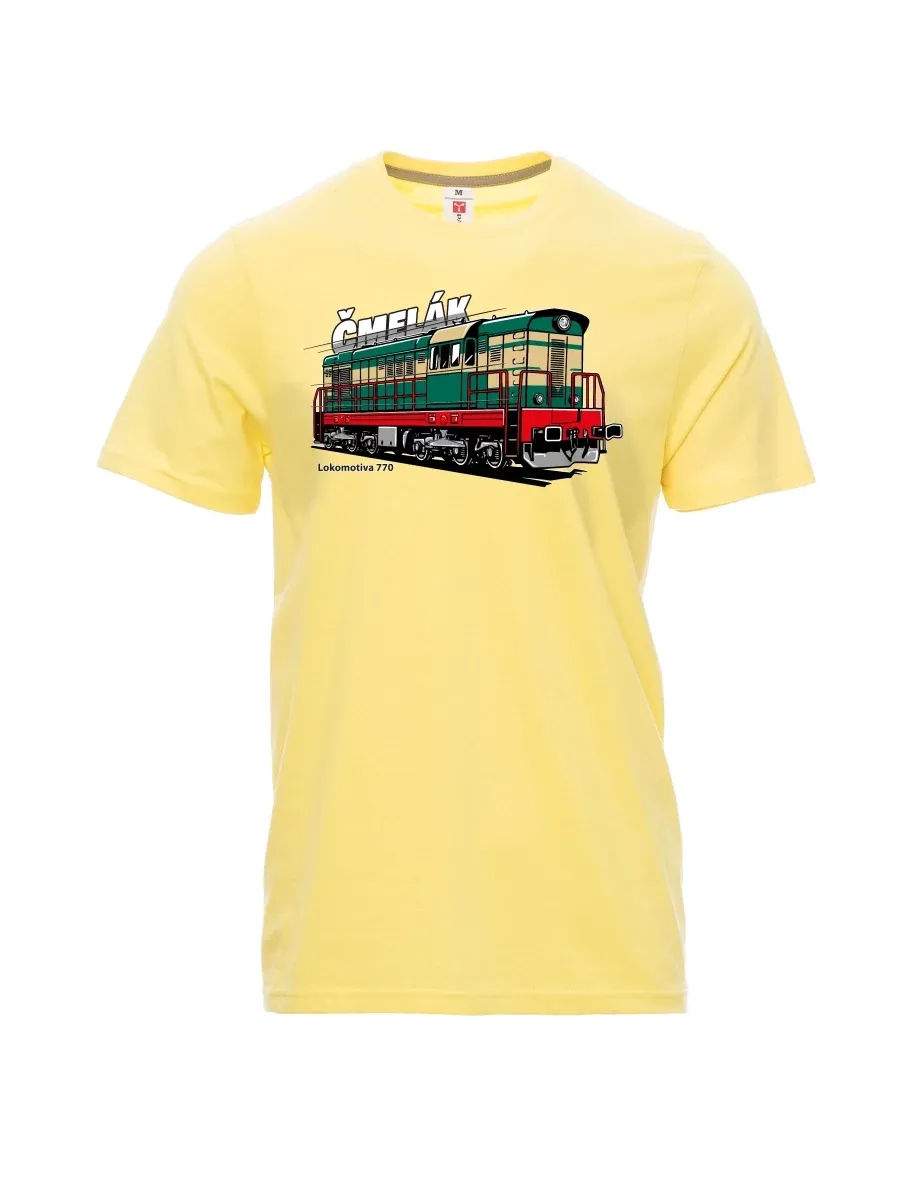 Light yellow men´s T-shirt Locomotive 770 “Čmelák”