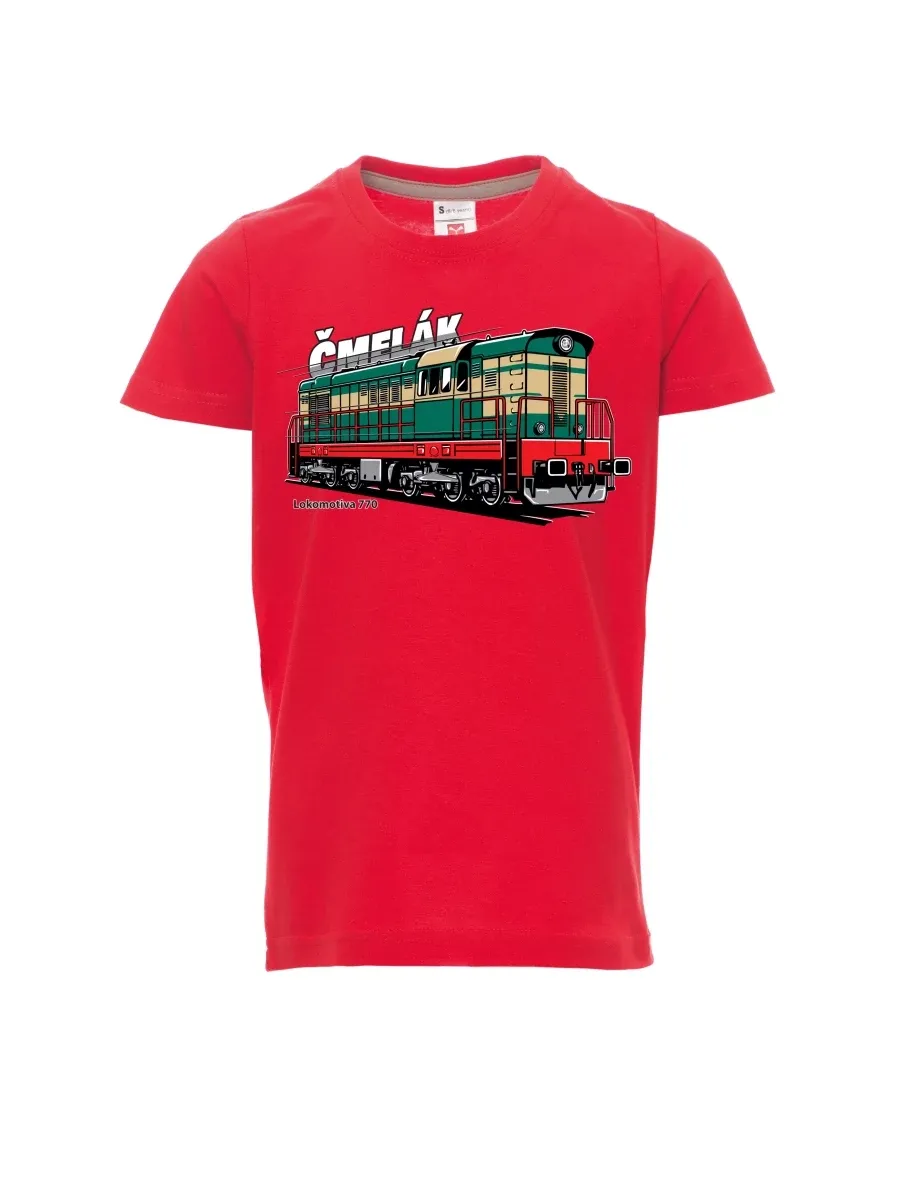 Red children´s T-shirt Locomotive 770 “Čmelák”