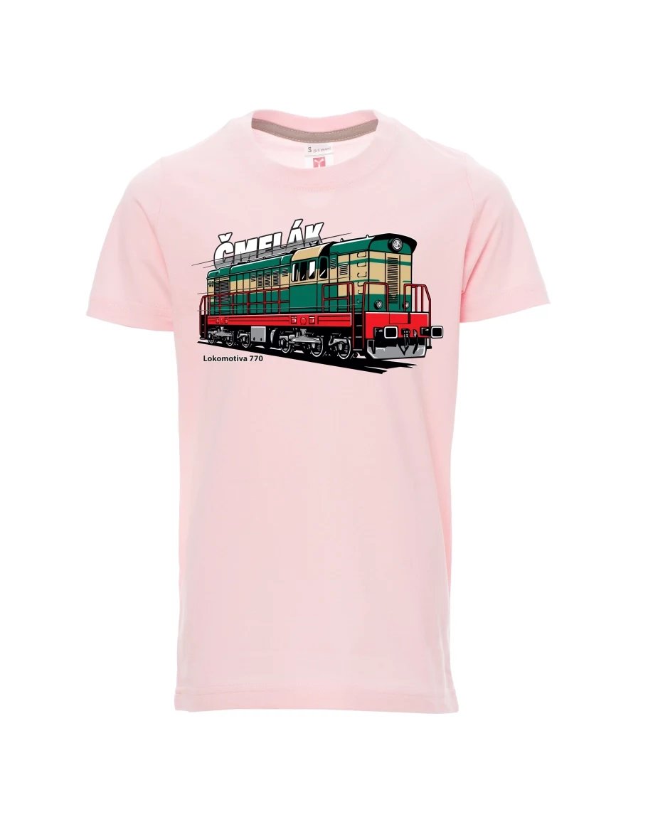 Light pink children´s T-shirt Locomotive 770 “Čmelák”