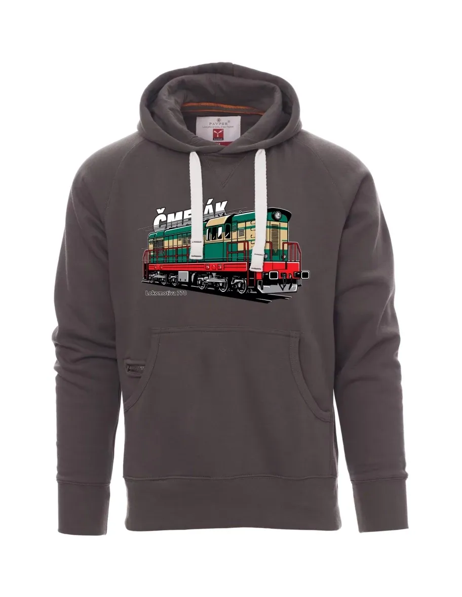 Grey men´s sweatshirt Locomotive 770 “Čmelák”
