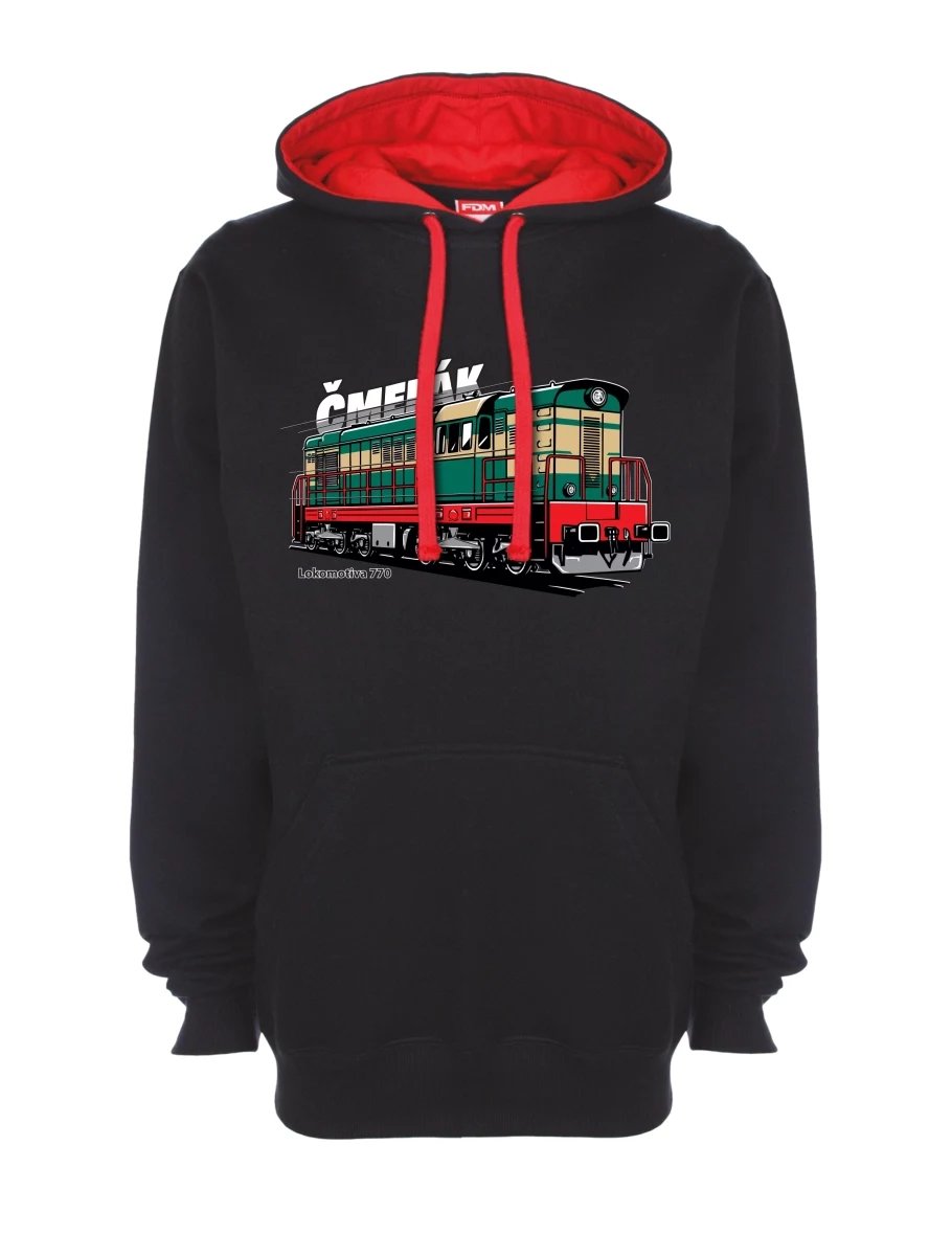 Red-black sweatshirt Locomotive 770 “Čmelák”