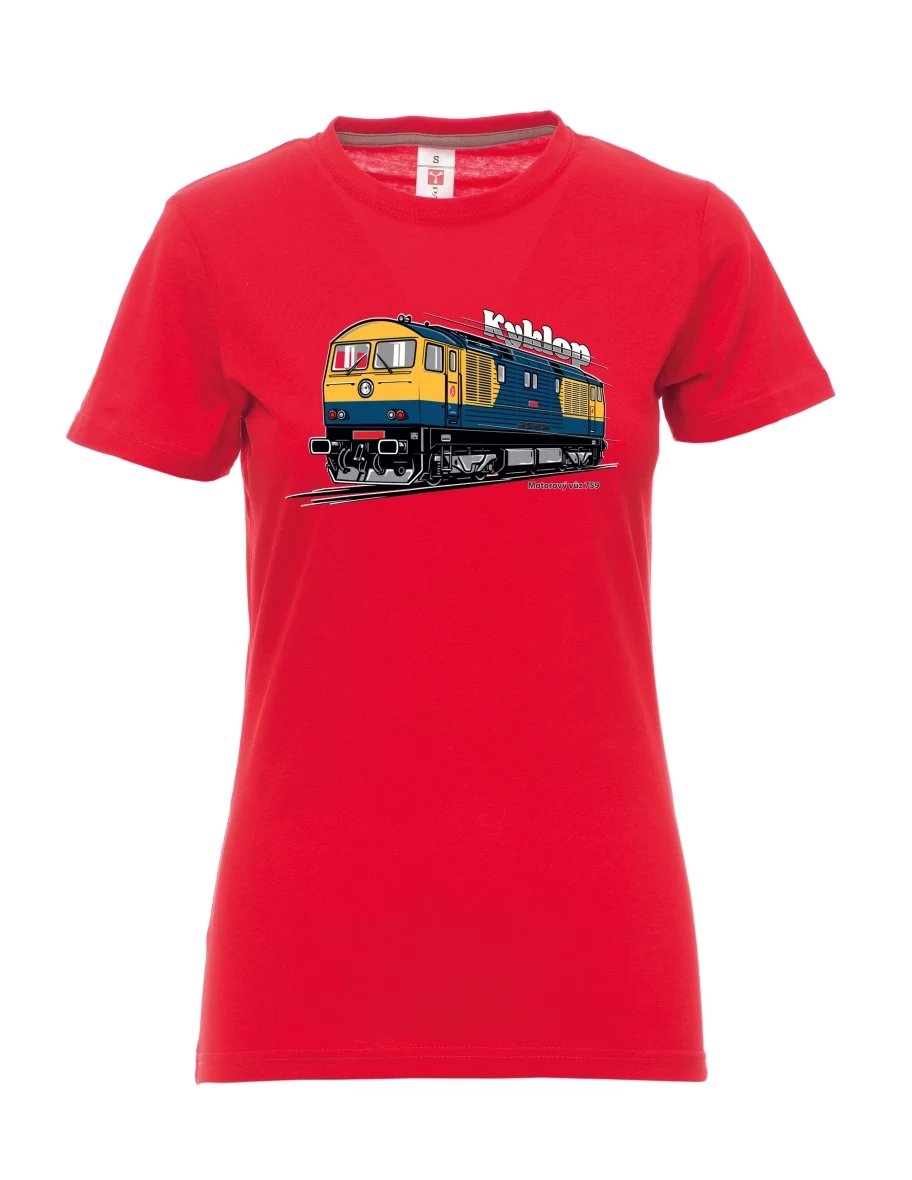 Red women´s T-shirt Railcar 759 “Kyklop”