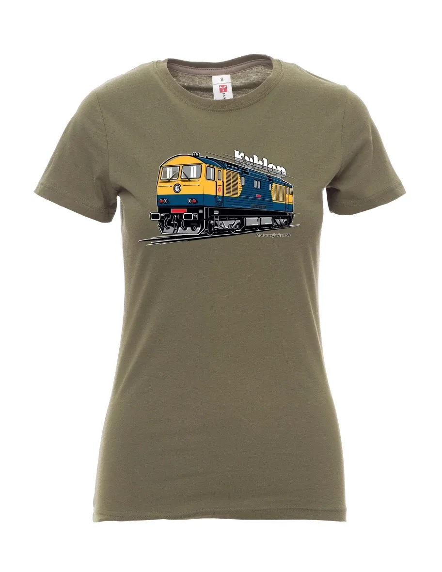 Khaki women´s T-shirt Railcar 759 “Kyklop”
