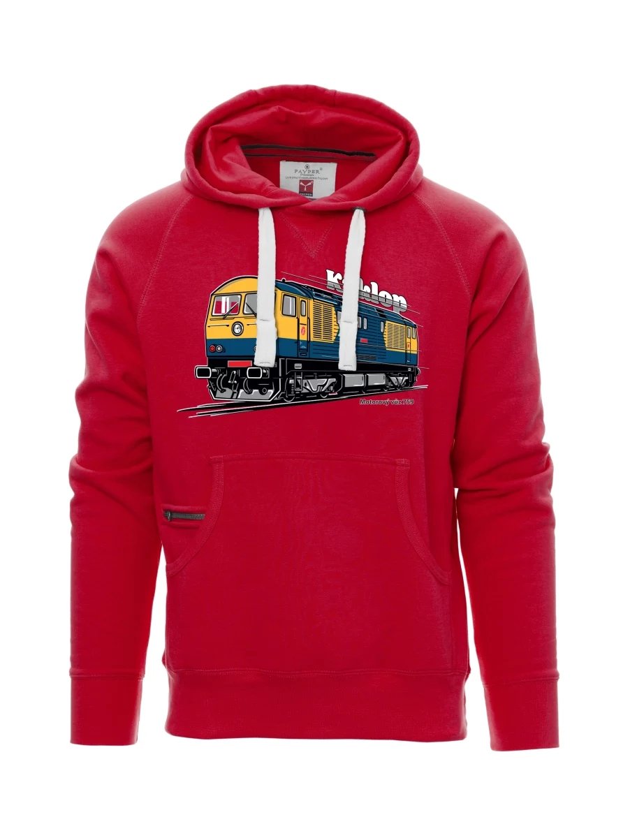 Red men´s sweatshirt Railcar 759 “Kyklop”