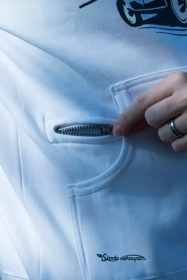 White men´s sweatshirt Bus ŠD 11