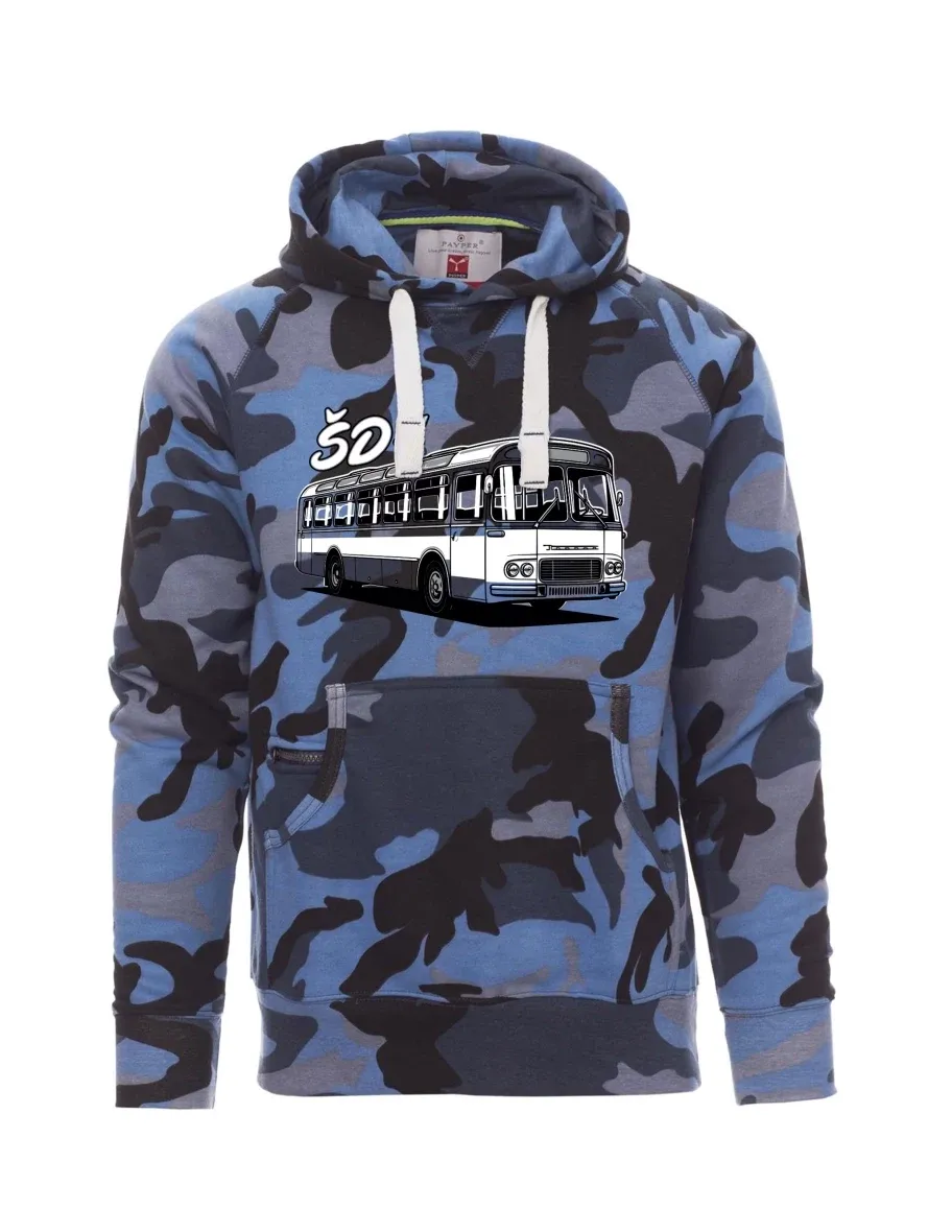 Camouflage blue men´s sweatshirt Bus ŠD 11