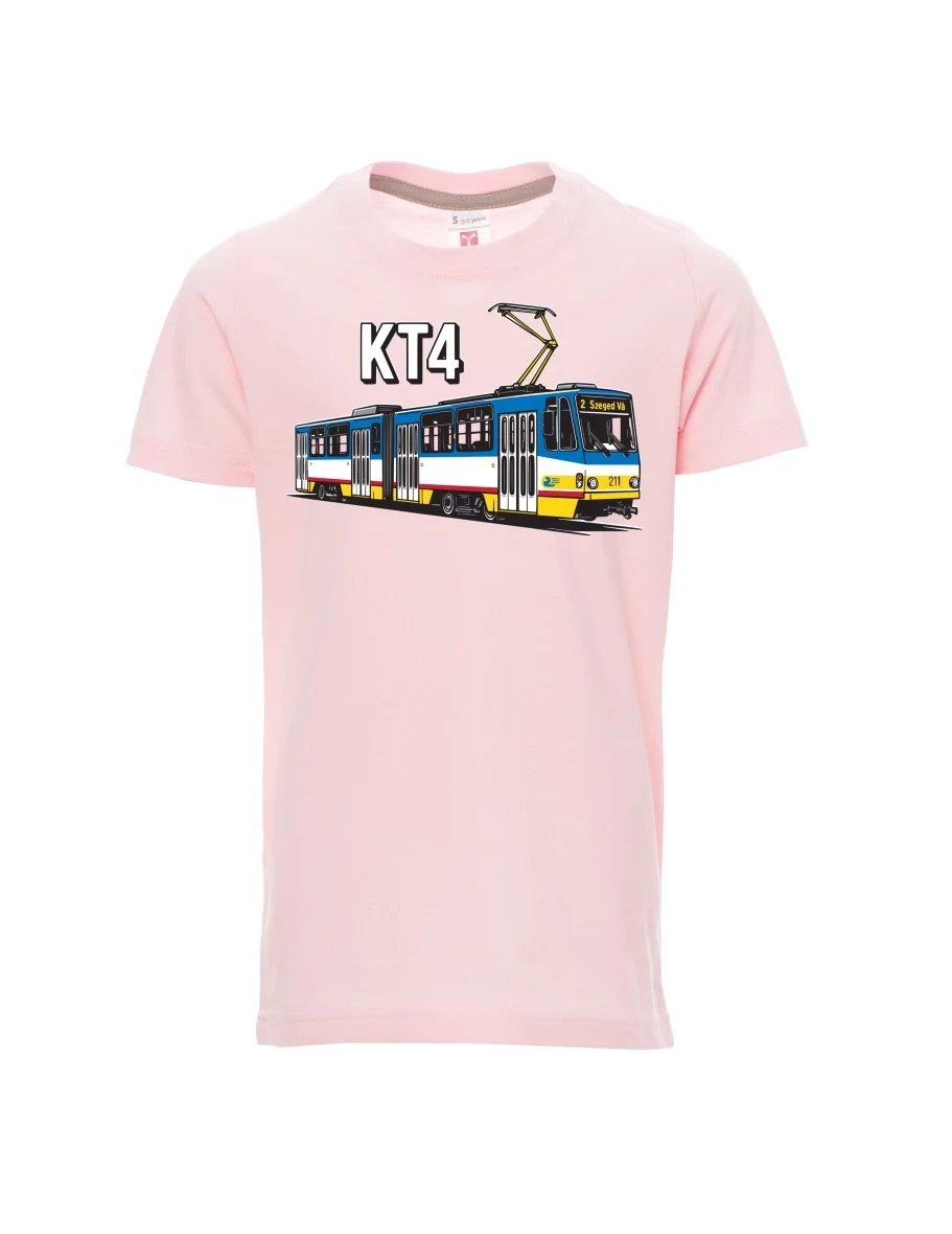 Light pink children´s T-shirt Tram KT4
