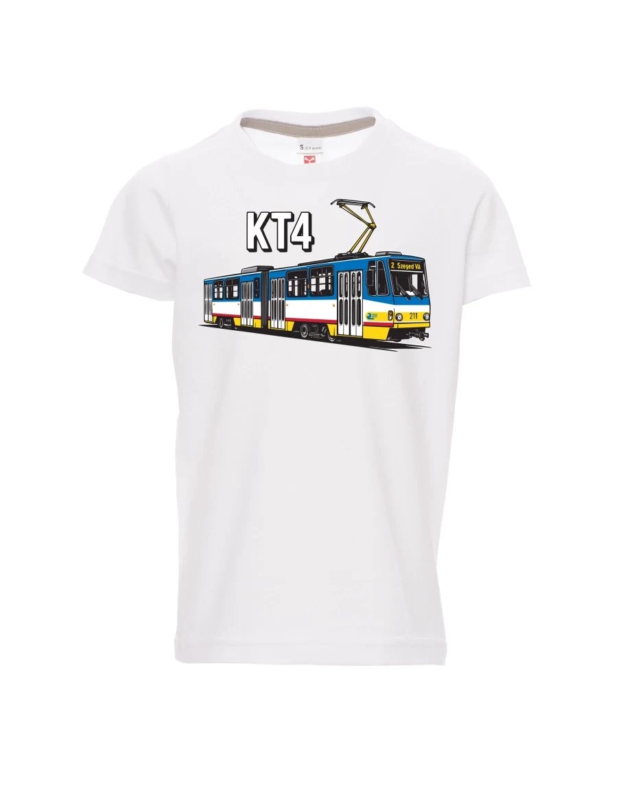 White children´s T-shirt Tram KT4
