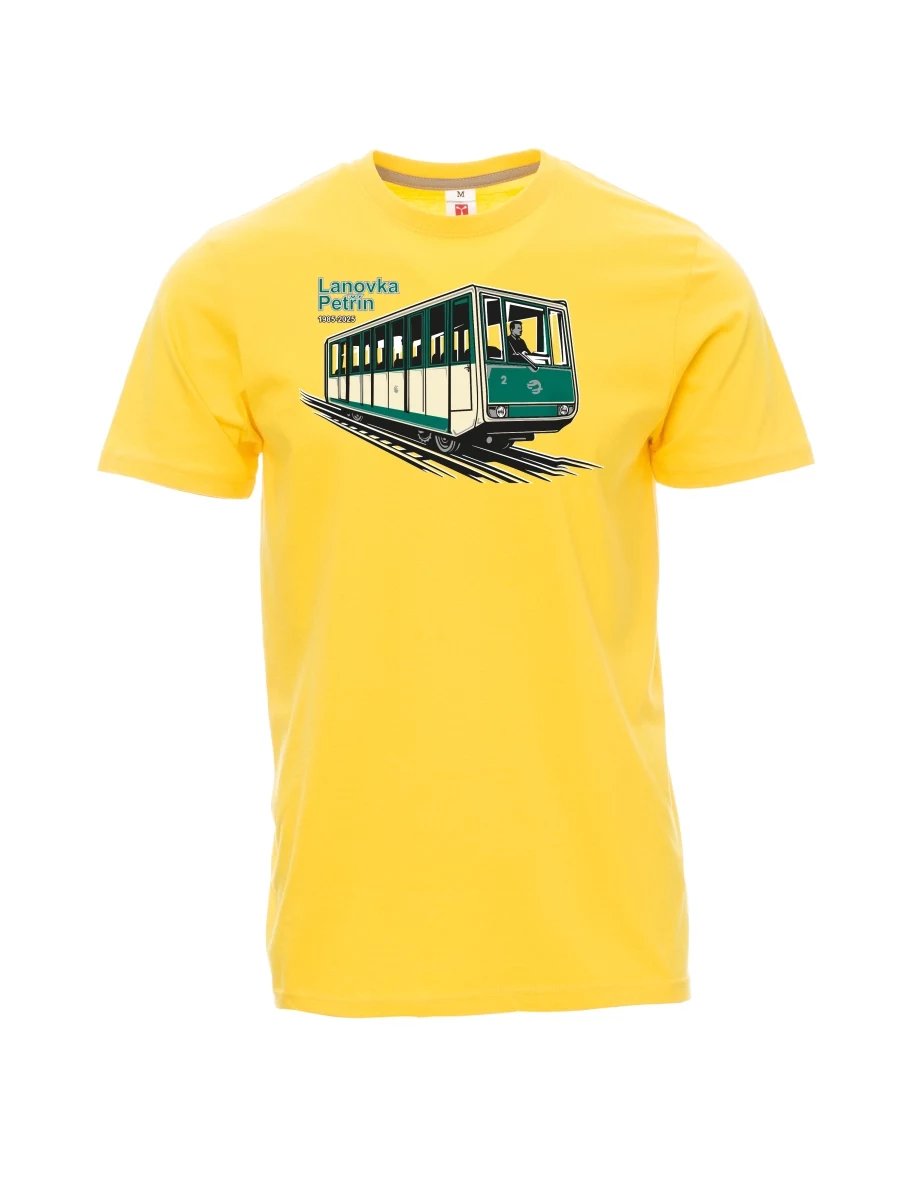 Yellow men´s T-shirt Cable car Petřín