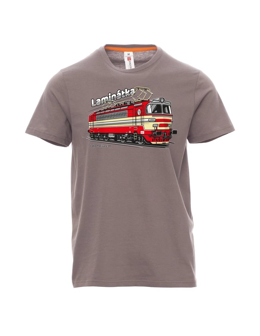 Steel gray men´s T-shirt Locomotive 230 “Laminátka”
