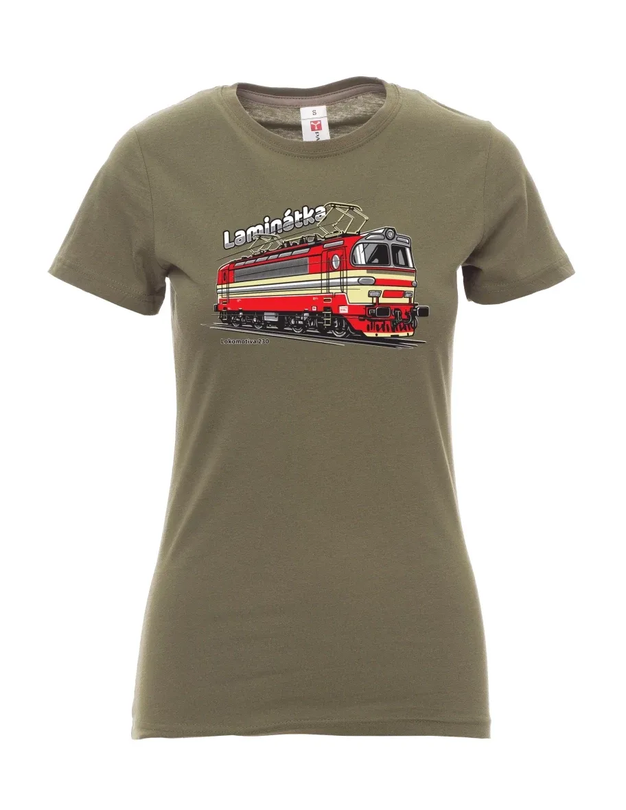 Khaki women´s T-shirt Locomotive 230 “Laminátka”