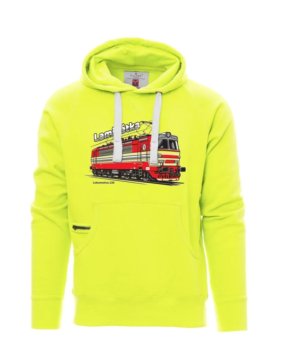 Fluorescent men´s sweatshirt Locomotive 230 “Laminátka”