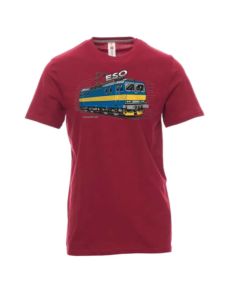 Dark red men´s T-shirt Locomotive 363 “ESO”