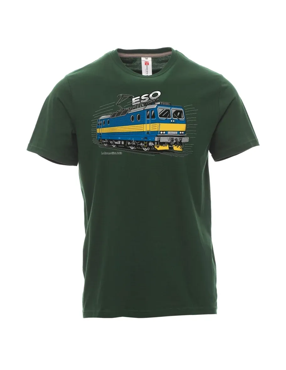 Dark green men´s T-shirt Locomotive 363 “ESO”