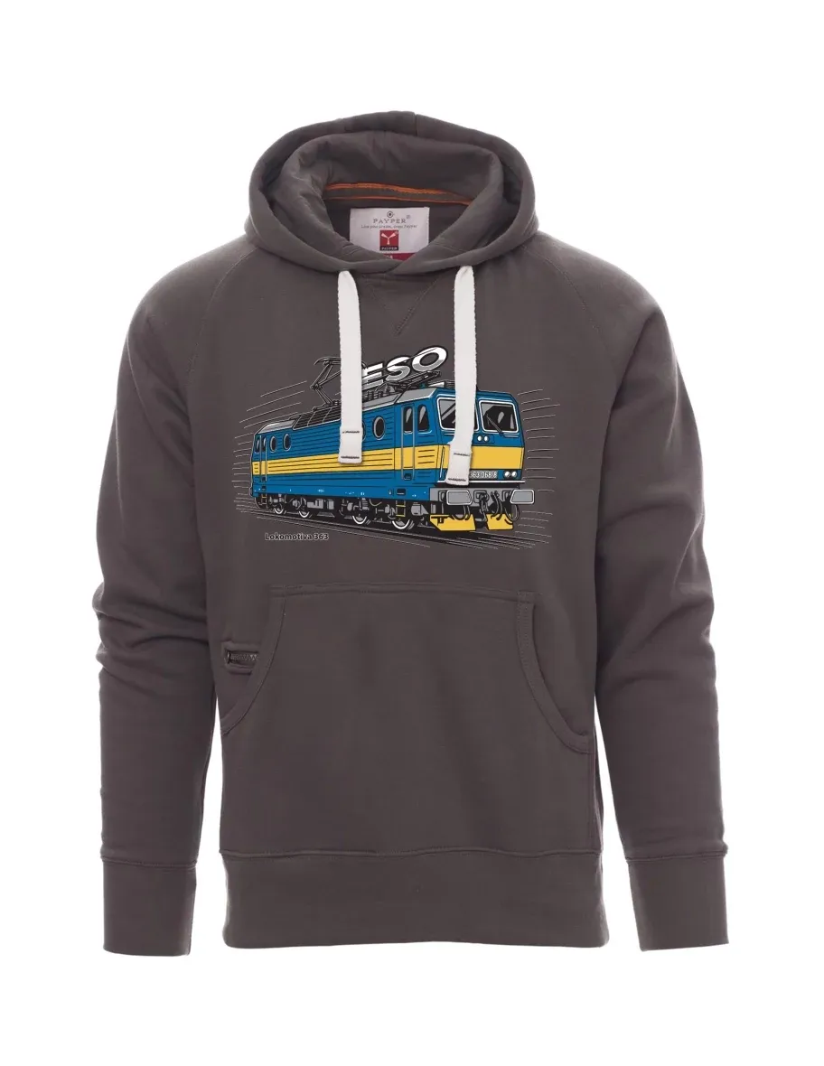 Grey men´s sweatshirt Locomotive 363 “ESO”