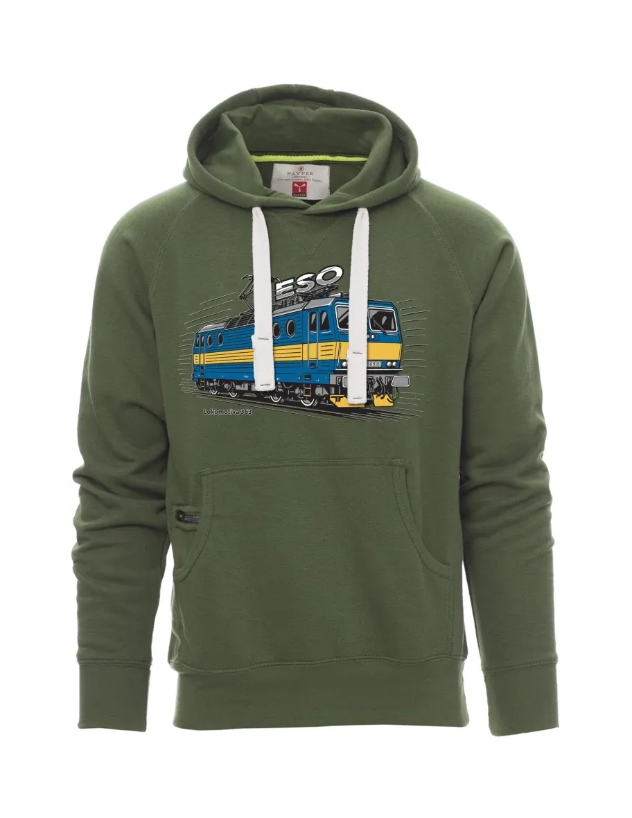 Dark green men´s sweatshirt Locomotive 363 “ESO”